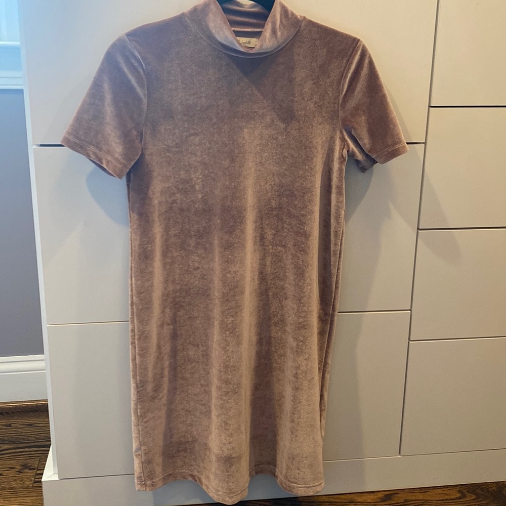 Light pink velvet dress XS, Madewell